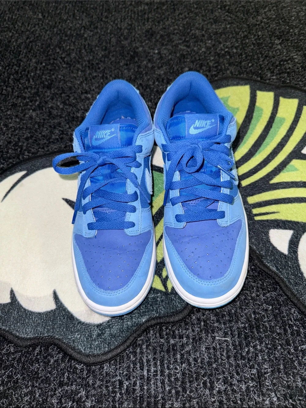 Nike Kids Two-Tone Royal and Light Blue Low-Top Sneakers